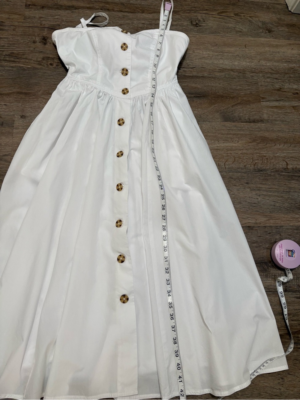Free People White Button-Front Sundress - Picture 4 of 10